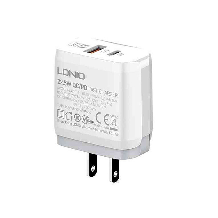 LDNIO A2421C Dual USB Charger QC 3.0 PD 22.5W